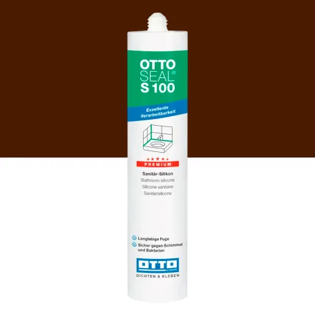 Санитарный силиконовый герметик OTTOSEAL S100 C05 коричневый, 300 мл (1390300000005)