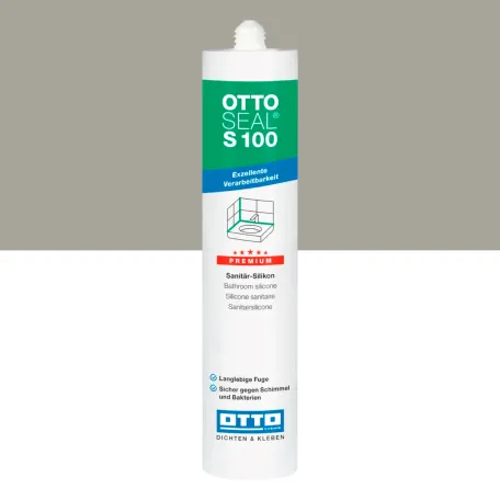 Санитарный силиконовый герметик OTTOSEAL S100 C72 фланелево-серый, 300 мл (1390300000072)