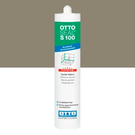 Силиконовый герметик OTTOSEAL S100 C8681 санитарно-серый матовый, 300 мл (1392300000018)