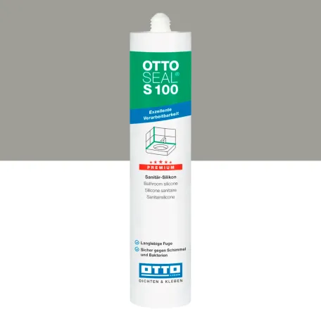 Силиконовый герметик OTTOSEAL S100 C8682 цементно-серый 31 матовый, 300 мл (1392300000065)