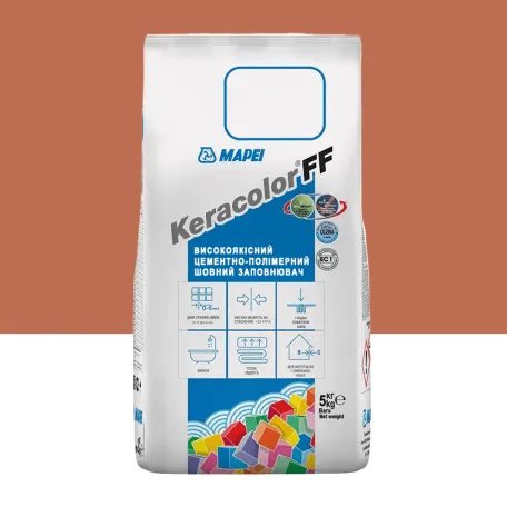 Цементний розчин Mapei KERACOLOR FF №136, для швів до 6 мм, гончарна глина, 5 кг (5051365)