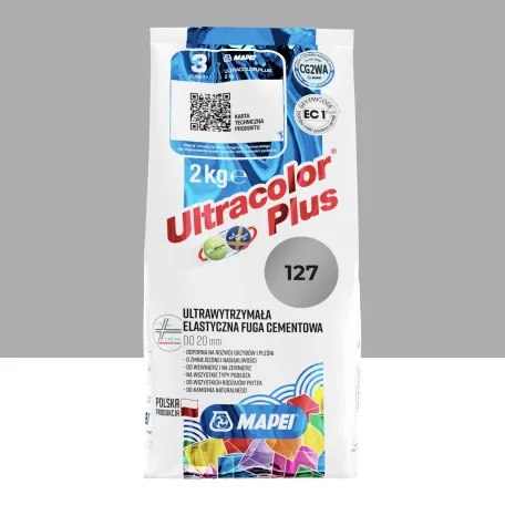 Фуга цементна Mapei Ultracolor Plus №127, арктичний сірий, 2 кг (6012702A)