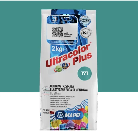 Фуга цементна Mapei Ultracolor Plus №171, бірюза, 2 кг (6017102A)
