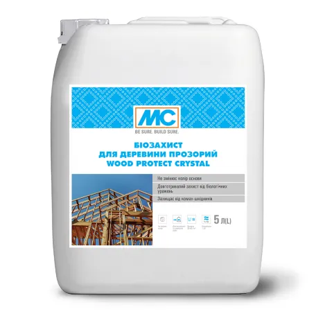 Біозахист деревини прозорий MC-Bauchemie WP Crystal, 5 л. (MC-WPCR-5)