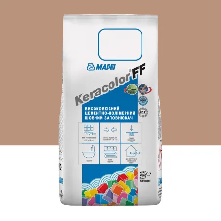 Цементний розчин Mapei KERACOLOR FF №141, для швів до 6 мм, карамель, 2 кг (50514122)
