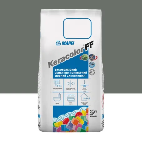 Цементний розчин Mapei KERACOLOR FF №113, для швів до 6 мм, темно-сірий, 2 кг (5051132)