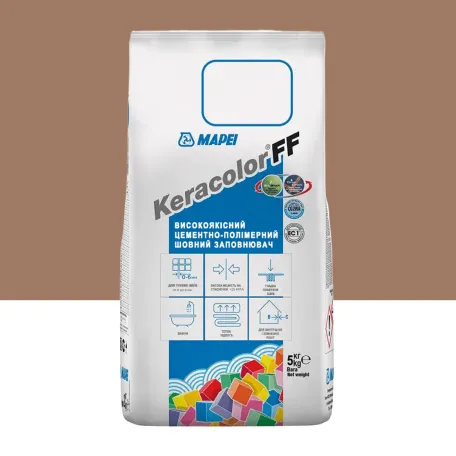 Цементний розчин Mapei KERACOLOR FF №142, для швів до 6 мм, коричневий, 5 кг (5051425)
