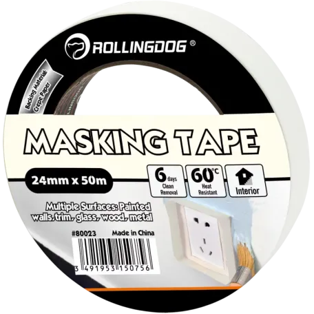 Малярна стрічка Rollingdog Masking Tape 24мм х 50м (80023)