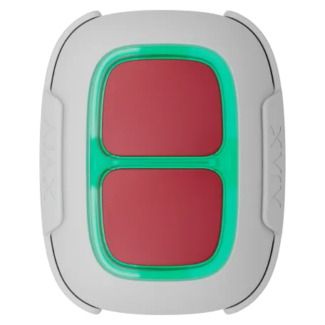 Бездротова тривожна кнопка для обʼєктів підвищеного ризику Ajax Superior DoubleButton G3 Jeweller White (138642.79.WH1)