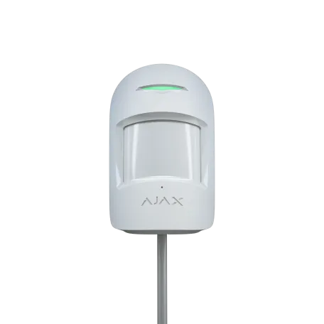 Провідний датчик руху та розбиття скла Ajax CombiProtect Fibra White (44391.06.WH1)