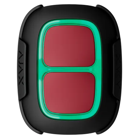 Бездротова тривожна кнопка для обʼєктів підвищеного ризику Ajax Superior DoubleButton G3 Jeweller Black (138643.79.BL1)