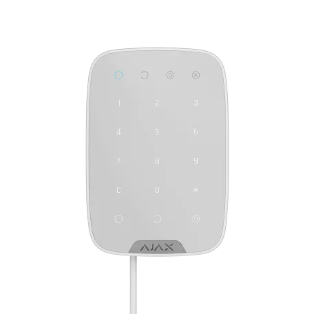 Дротова сенсорна клавіатура Ajax KeyPad Fibra White (44401.12.WH1)