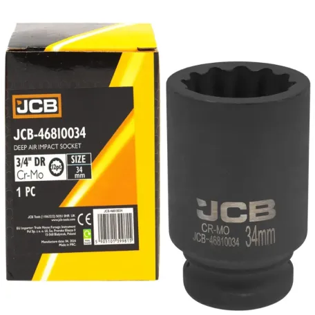 Головка ударна, торцева, глибока. (12-гранна) JCB Tools JCB-46810034, 3/4