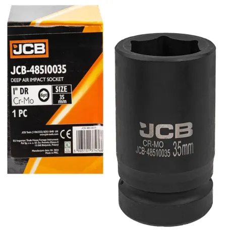 Головка ударна, торцева, глибока. (6-гранна) JCB Tools JCB-48510035, 1