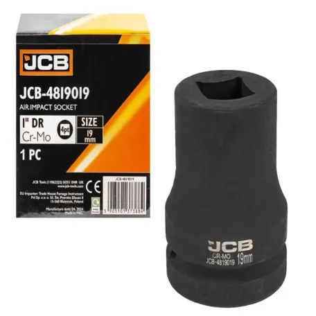 Головка ударна, для футорки, (4-гранна) JCB Tools JCB-4819019, 1