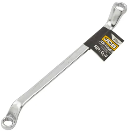 Ключ накидний, відігнутий на 75 градусів, JCB Tools JCB-7590810, 8х10 мм. (60109)