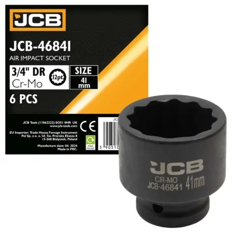 Головка ударна, торцева, (12-гранна) JCB Tools JCB-46841, 3/4