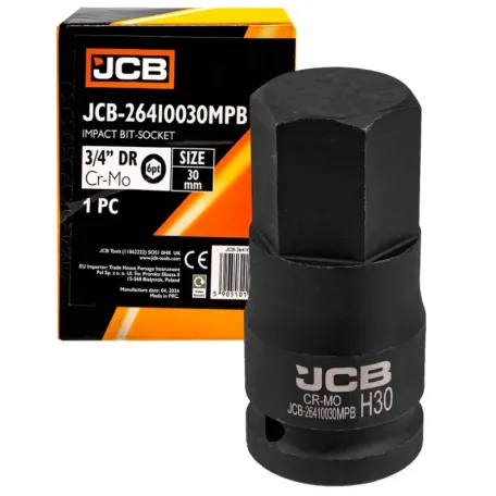 Головка, торцева, (HEX-профіль), JCB Tools JCB-26410030MPB, 3/4