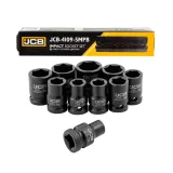 Набір головок ударних в металевому кейсі 10 од. 1/2'' (6-гр.) (10-24 мм) JCB Tools JCB-4109-5MPB, (61730)