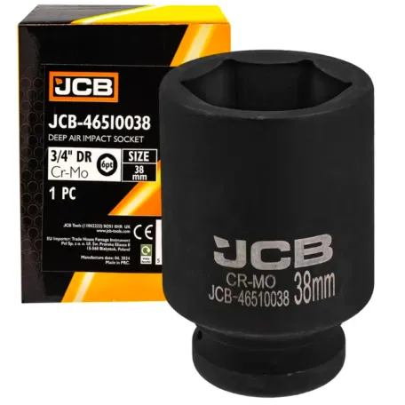 Головка ударна, торцева, глибока. (6-гранна) JCB Tools JCB-46510038, 3/4