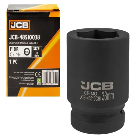 Головка ударна, торцева, глибока. (6-гранна) JCB Tools JCB-48510036, 1