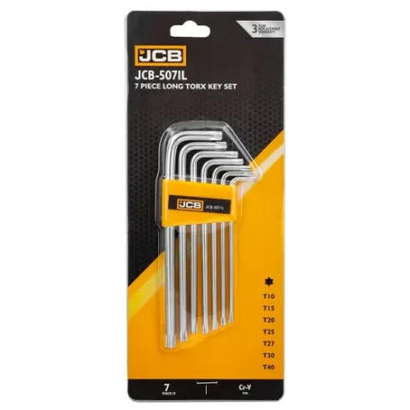 Haбіp Г-подіб. ключів подовжених TORX 7 од. (T10-T40) JCB Tools JCB-5071L, (60961)