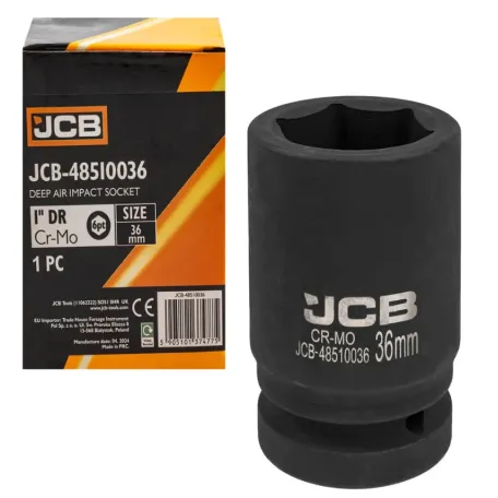 Головка ударна, торцева, глибока. (6-гранна) JCB Tools JCB-48510036, 1