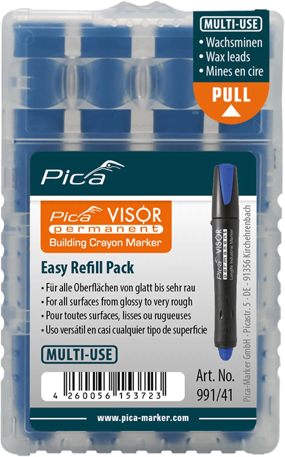 Змінні стрижні Pica VISOR Permanent, сині (991/41)