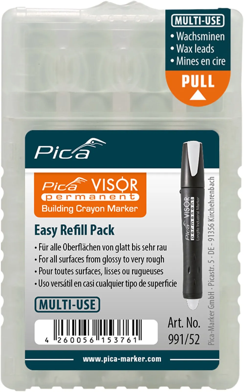 Змінні стрижні Pica VISOR Permanent, білі (991/52)