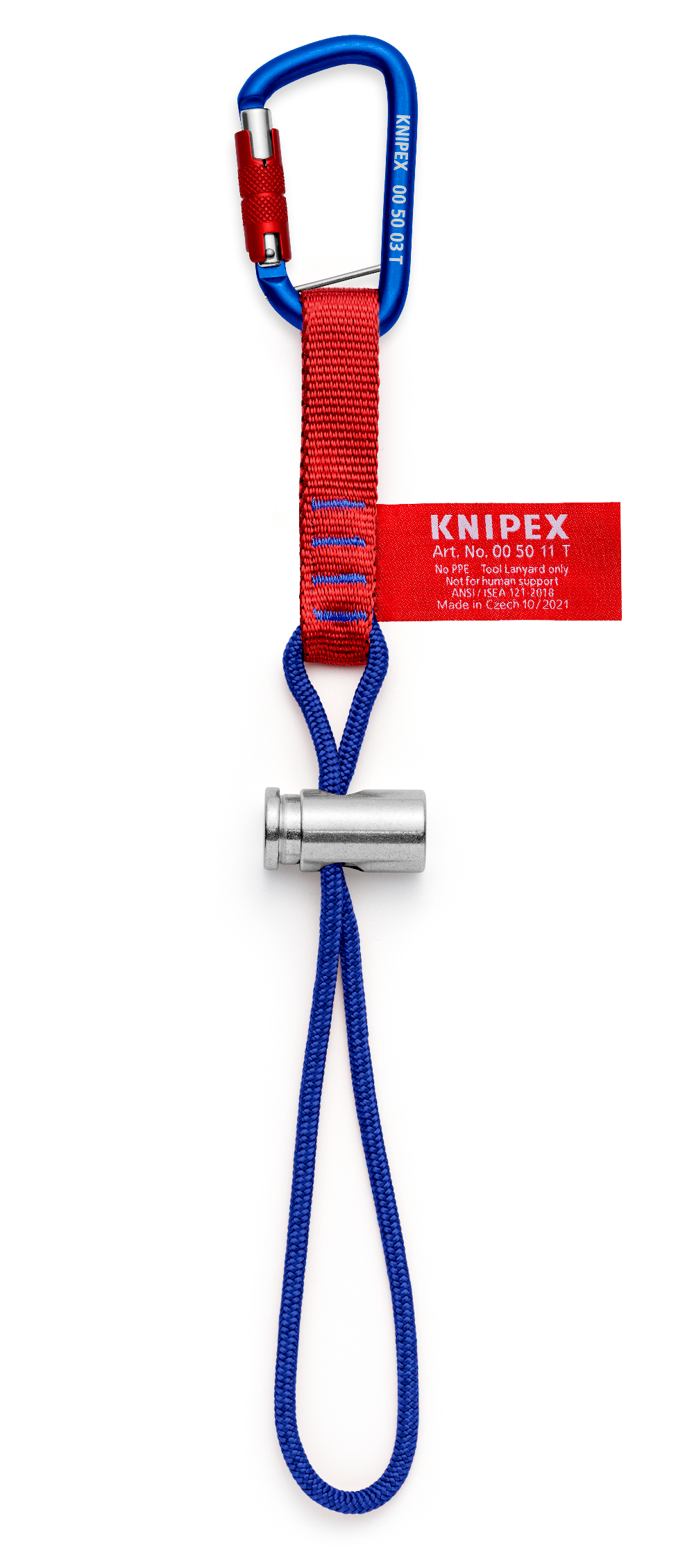 Петльовий адаптер KNIPEX із карабіном для страхування інструменту (00 50 13 T BK)
