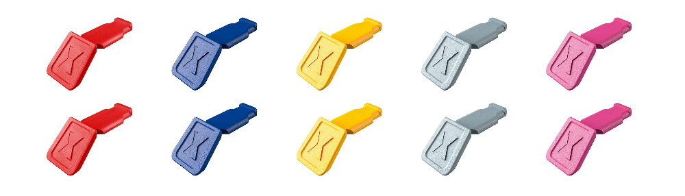 Кліпси KNIPEX ColorCode для маркування інструменту, 10 шт. (00 61 10 C V01)
