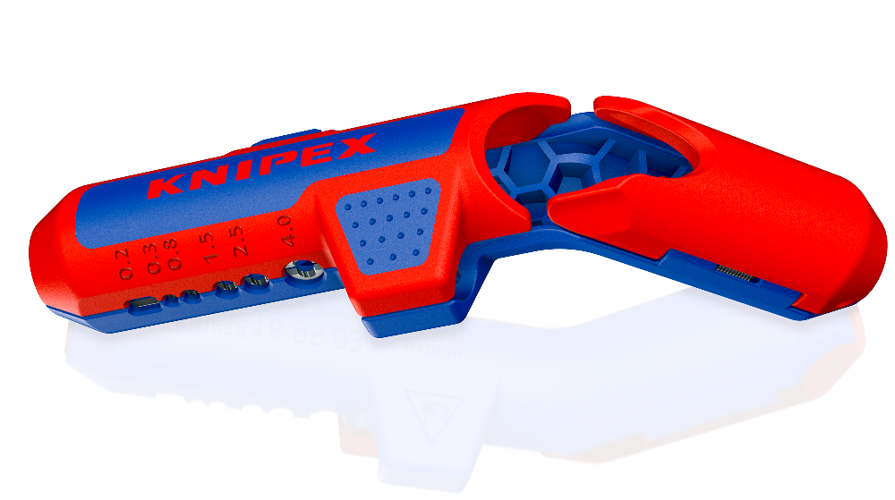 Універсальний інструмент KNIPEX ErgoStrip® PV для зняття ізоляції (16 95 03 SB)