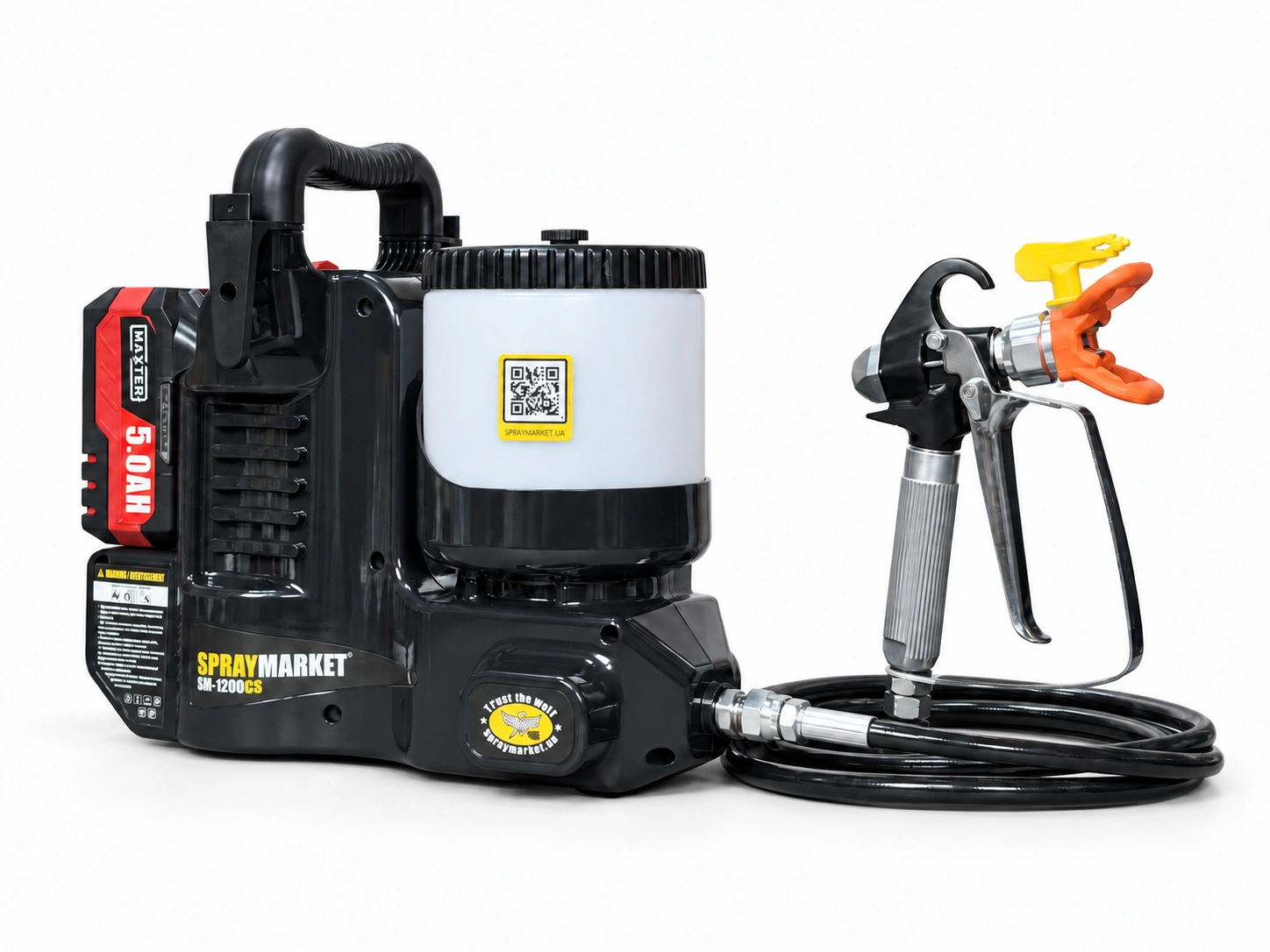 Акумуляторний безповітряний фарбувальний апарат SPRAY MARKET SM-1200CS (10002)