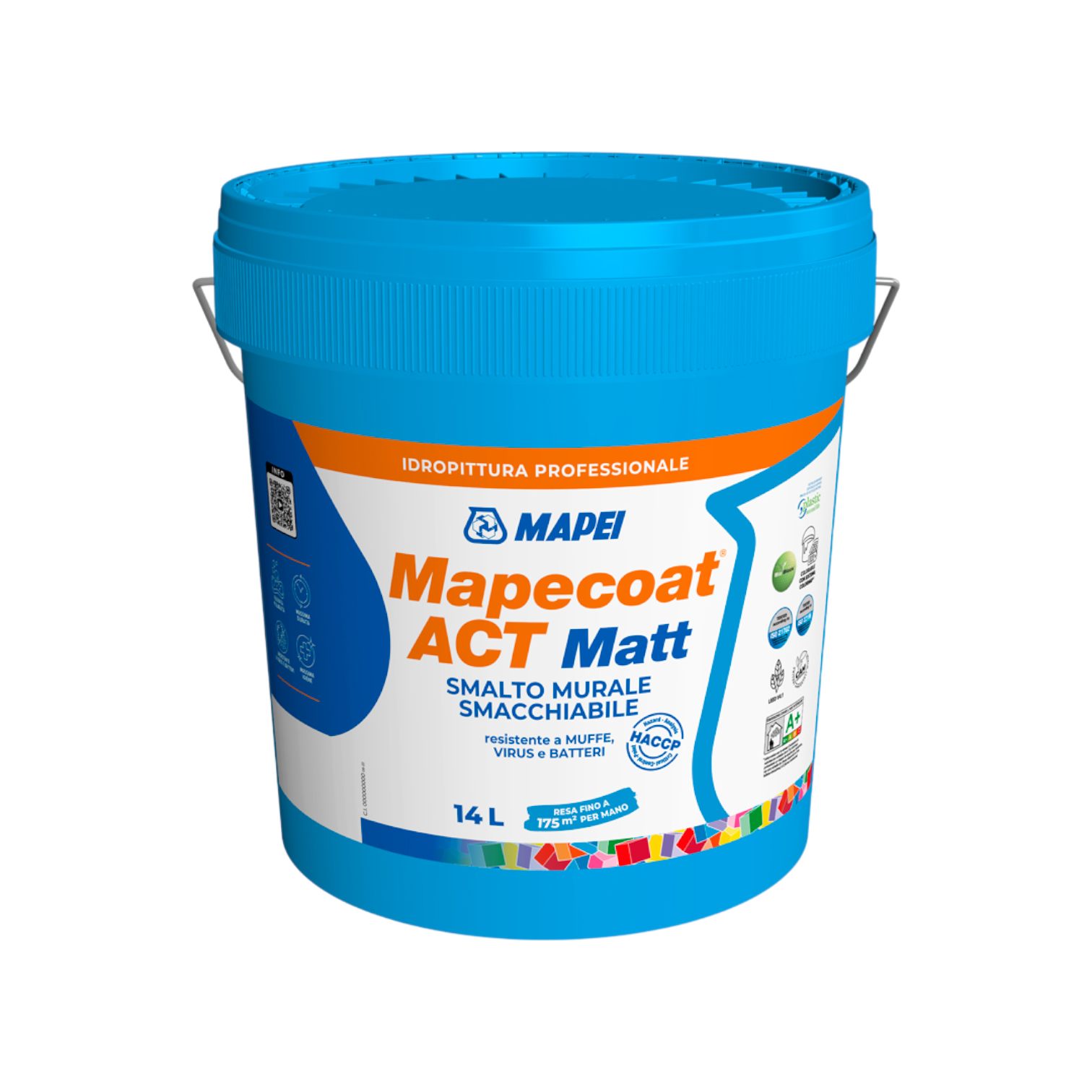 Гігієнічна фарба Mapei Mapecoat ACT Matt